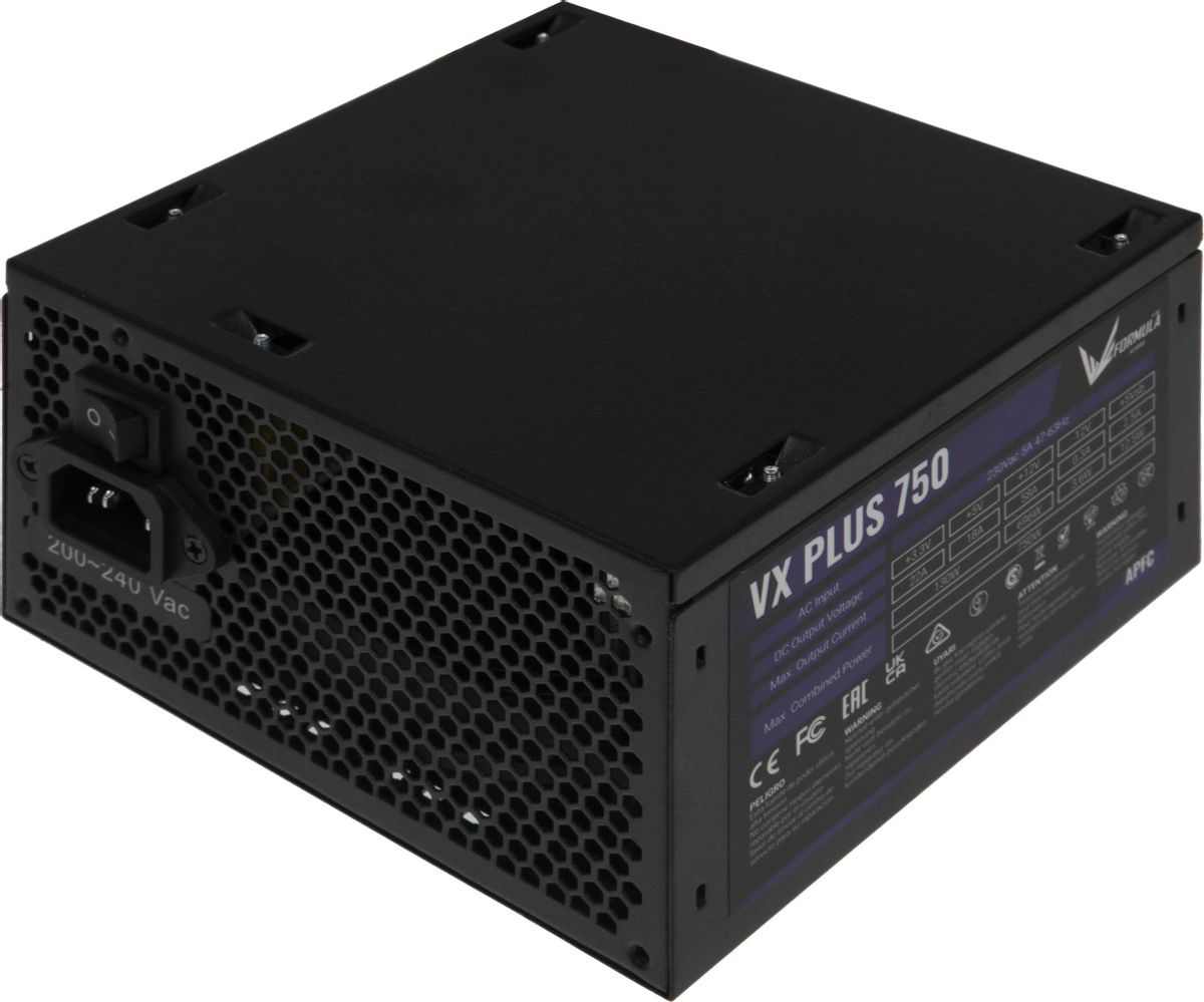 Блок питания Formula AC VX PLUS,  750Вт,  120мм,  черный, retail [vx plus 750w]